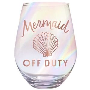 “Mermaid off Duty” Jumbo Stemless Wine Glass